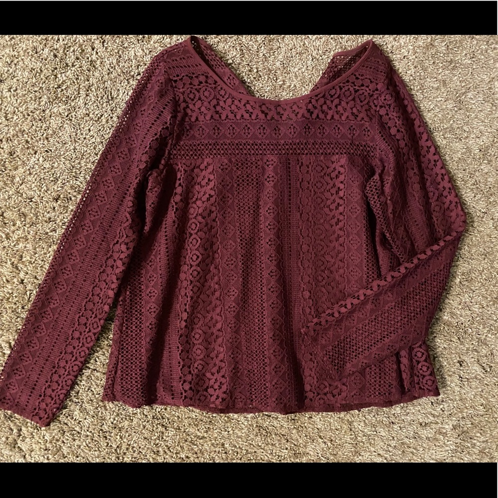 Hollister blouse with back tie
